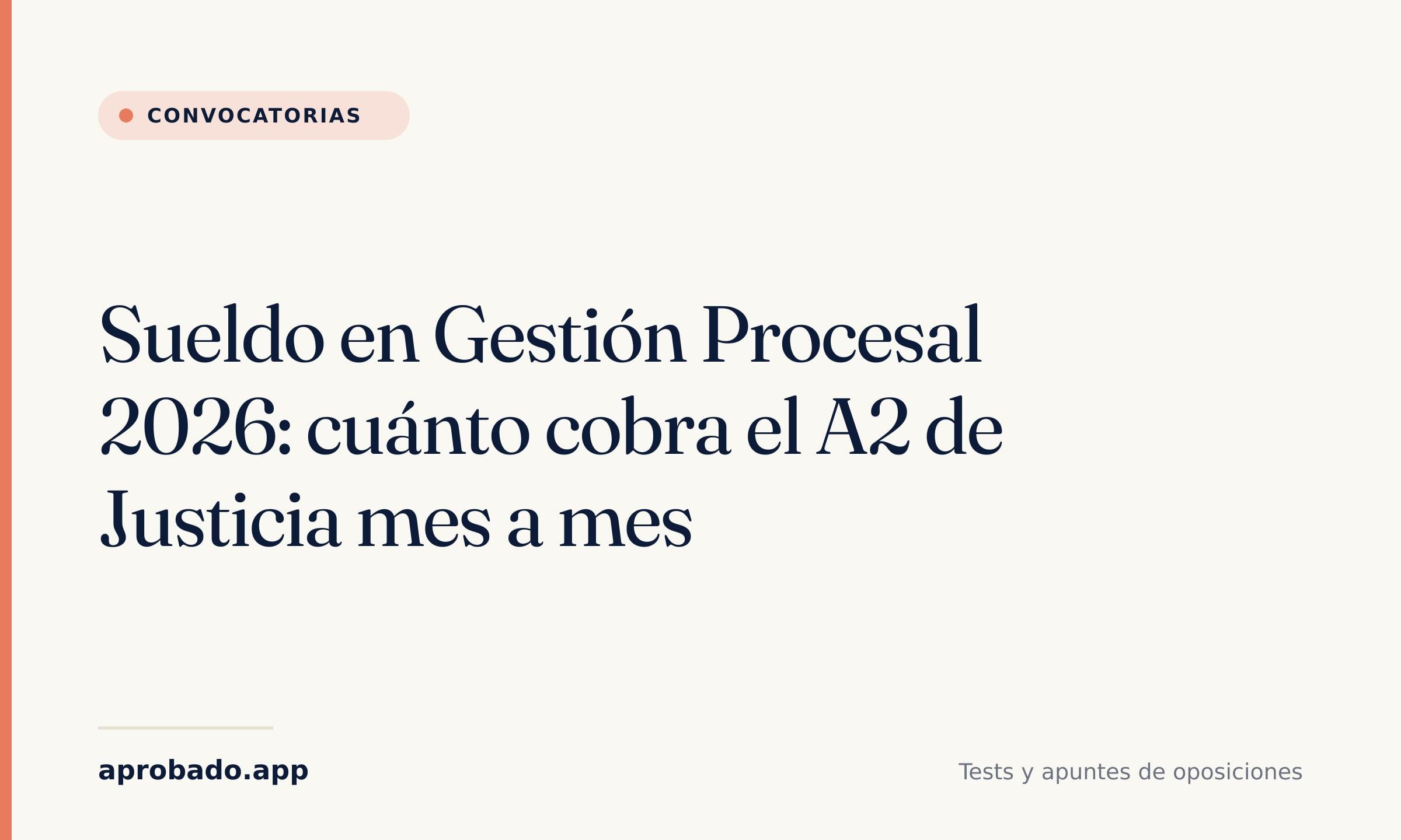Sueldo en Gestión Procesal 2026: cuánto cobra el A2 de Justicia mes a mes — Aprobado